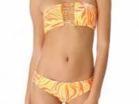 MIKOH SWIMWEAR Sunset Triple Looped Bikini Top