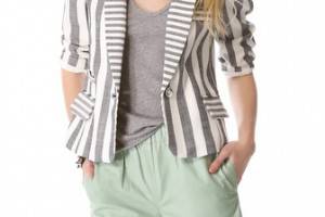 Milly Stripe Skinny Jacket