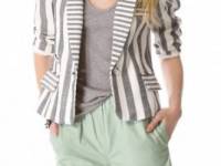 Milly Stripe Skinny Jacket