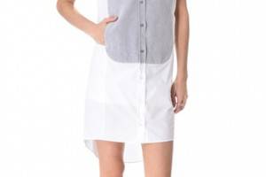 MM6 Maison Martin Margiela Paneled Sleeveless Tunic Dress