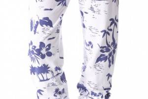 MONROW Hawaiian Print Vintage Sweatpants