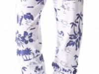 MONROW Hawaiian Print Vintage Sweatpants