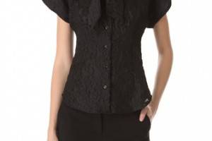 Moschino Tie Neck Blouse