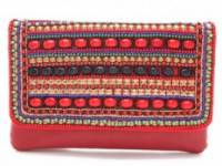 MOYNA Beaded Flap Clutch