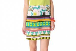 MSGM Tribal Patchwork Tank Dress