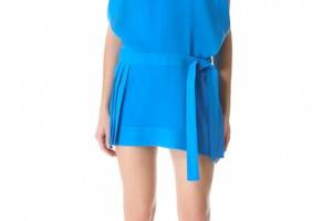 Mugler Sleeveless Kimono Tunic Dress