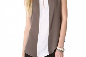 Myne Sleeveless Keyhole Blouse