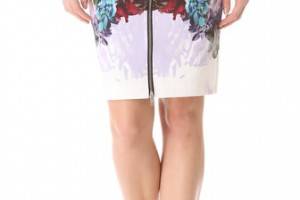 Nicholas Digi Floral Denim Skirt