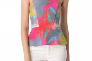 Nicholas Watercolor Peplum Top