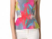 Nicholas Watercolor Peplum Top