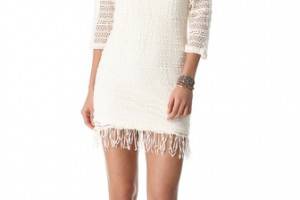 Nightcap Clothing Fringe Raglan Dress