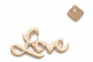 Noir Jewelry Love & Stud Ear Creeper Earrings