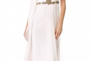 Notte by Marchesa Embroidered Chiffon Gown