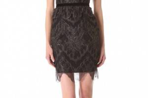 Notte by Marchesa Illusion Neckline Cocktail Dress