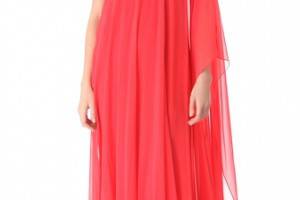 Notte by Marchesa One Shoulder Caftan Gown