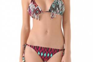 OndadeMar Fringed Triangle Bikini Top