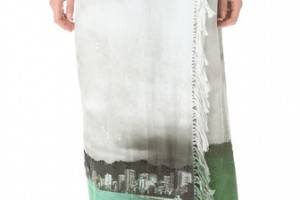 Osklen Crestwood Fringe Wrap Skirt