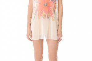 Osklen Tropical Flower Tule Dress