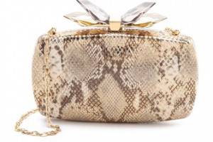 Overture Judith Leiber Avery Metallic Snake Clutch