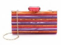 Overture Judith Leiber Monica Striped Resin Clutch