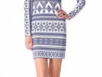 Pencey Long Sleeve Geo Dress