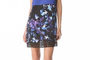 Peter Som Floral Blocked Dress