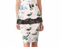 Peter Som Floral Peplum Dress