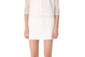 PHILOSOPHY DI ALBERTA FERRETTI Mixed Lace Shirtdress