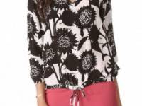 Piamita Carmen Tie Waist Blouse