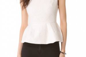 Pierre Balmain Sleeveless Peplum Shirt