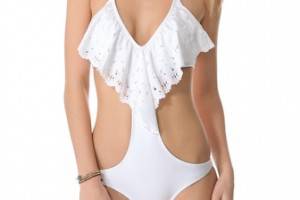 PilyQ Coconut White Cutout One Piece