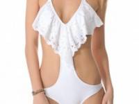 PilyQ Coconut White Cutout One Piece