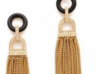 Rachel Zoe Onyx Tassel Earrings