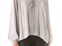 Ramy Brook Paris V-Neck Caftan Blouse