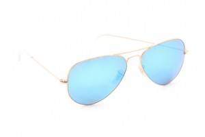 Ray-Ban MIrrorred Matte Classic Aviator Sunglasses