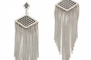 Rebecca Minkoff Crosshatch Fringe Earrings