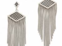 Rebecca Minkoff Crosshatch Fringe Earrings