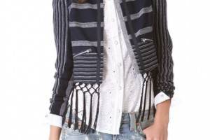 Rebecca Minkoff Emerson Fringe Linen Jacket