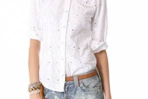 Rebecca Minkoff Eyelet Cowboy Shirt