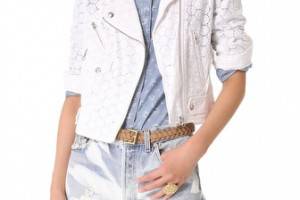 Rebecca Minkoff Eyelet Wes Moto Jacket