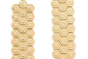 Rebecca Minkoff Hexagon Hanging Earrings