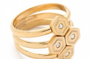 Rebecca Minkoff Hexagon Stackable Rings