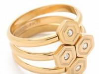 Rebecca Minkoff Hexagon Stackable Rings