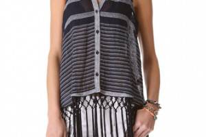 Rebecca Minkoff Maui Fringe Top