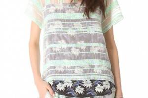 Rebecca Minkoff Sheer Tweed Dean Tee