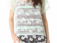 Rebecca Minkoff Sheer Tweed Dean Tee