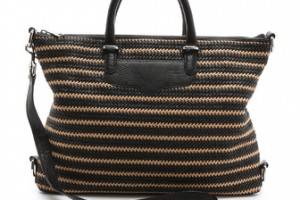 Rebecca Minkoff Woven Straw Bonnie Satchel