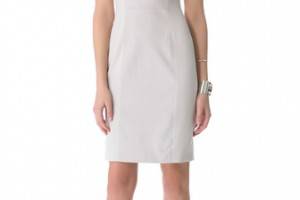 Rebecca Taylor Pieced Leather Shift Dress