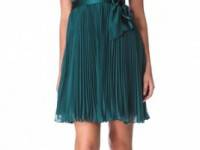 Rebecca Taylor Pleated Dress with Sash