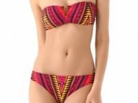 Red Carter Azteca Bandeau Bikini Top